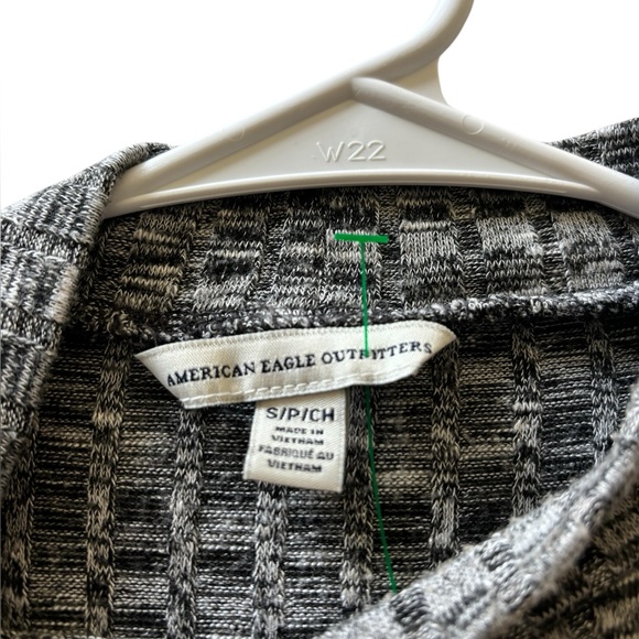 Gray Ribbed Mock Neck Top - Picture 6 of 6